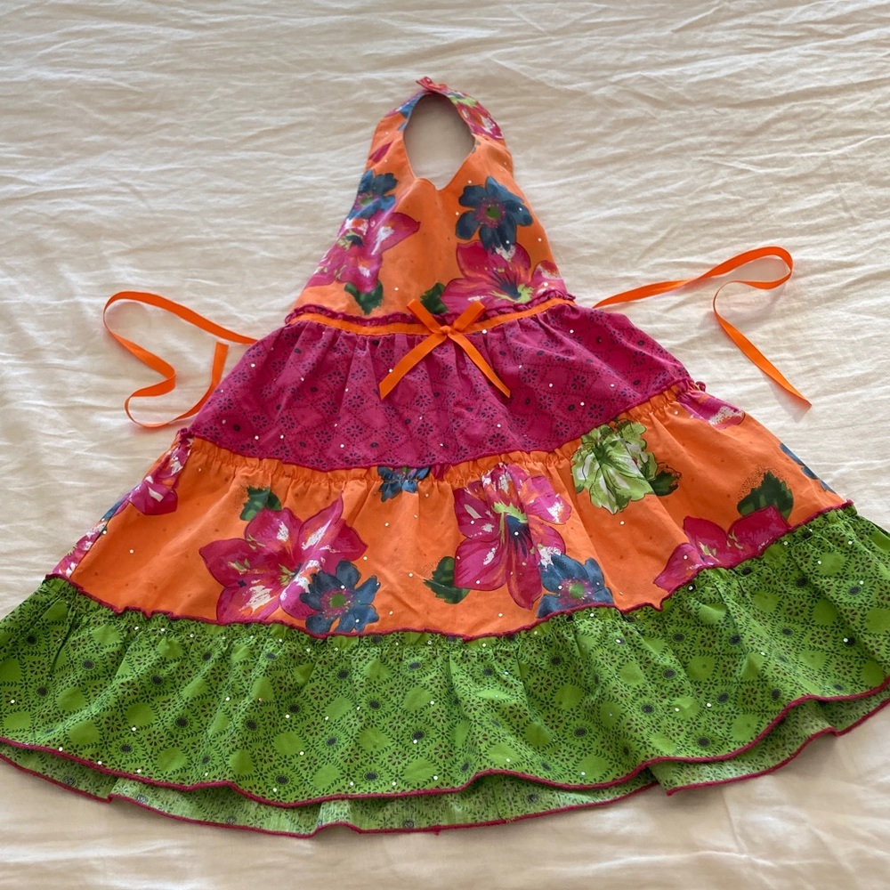 Blueberi Boulevard Vibrant Floral Kids Dress